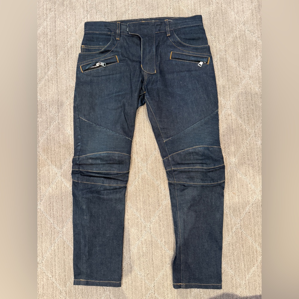 Balmain Biker Denim Jeans